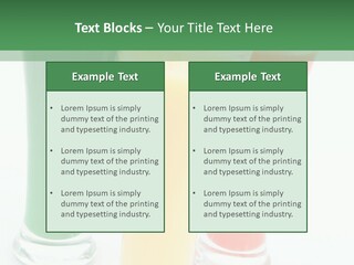 Cocktail Umbrellas White Background Cocktail Parasols PowerPoint Template