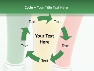 Cocktail Umbrellas White Background Cocktail Parasols PowerPoint Template