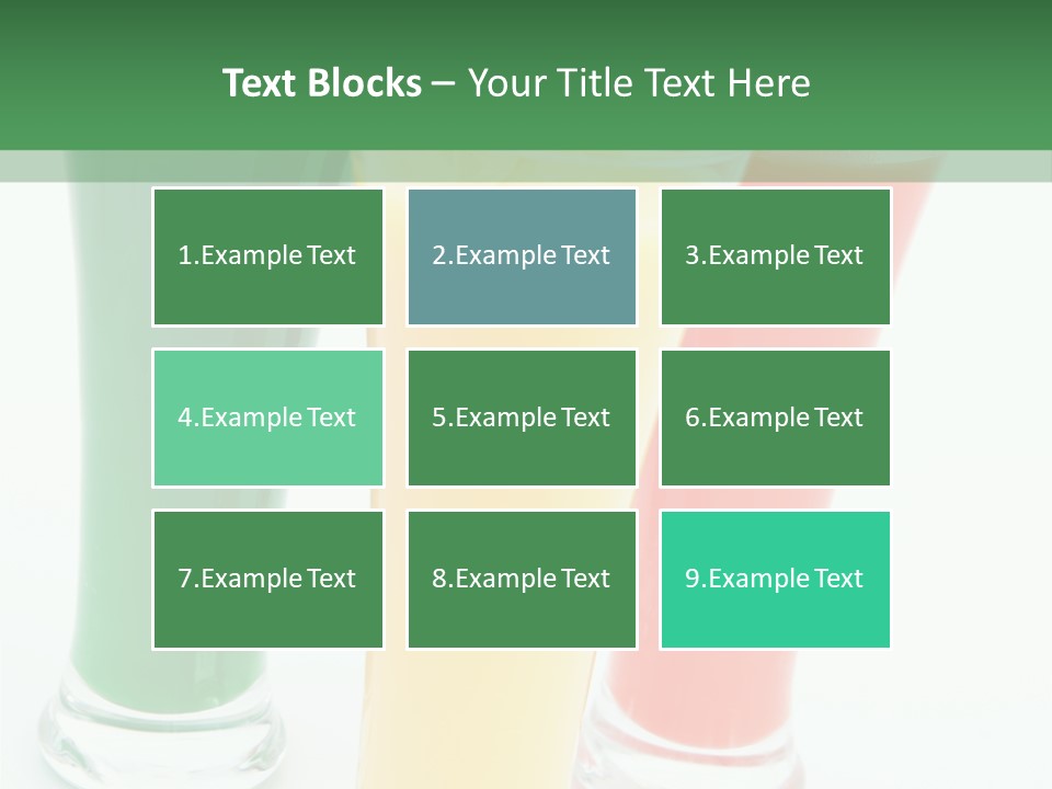 Cocktail Umbrellas White Background Cocktail Parasols PowerPoint Template