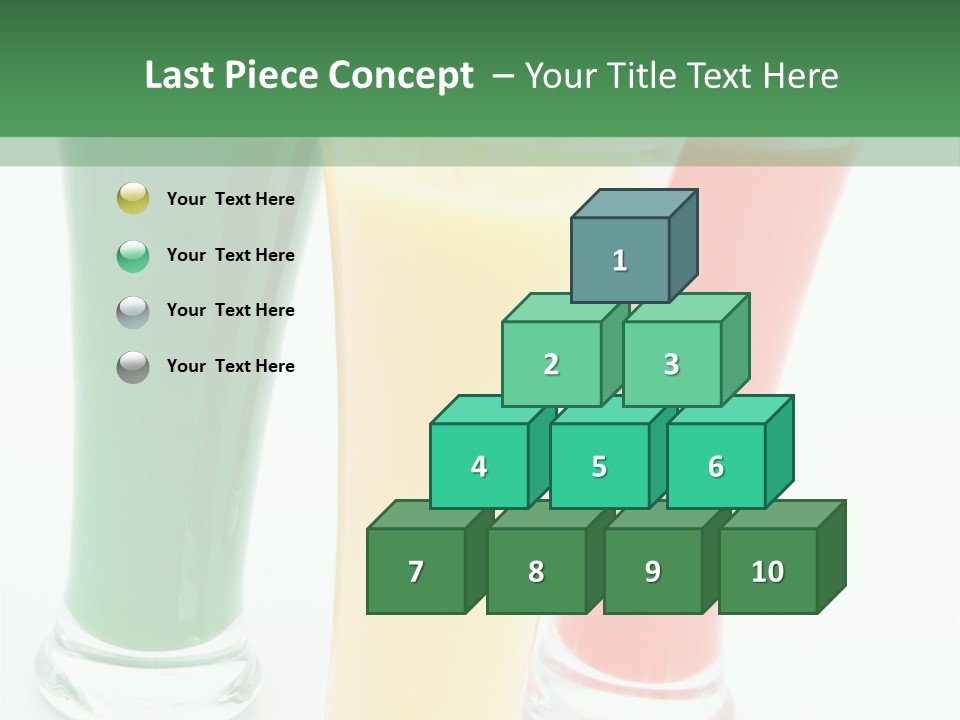 Cocktail Umbrellas White Background Cocktail Parasols PowerPoint Template