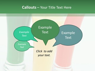 Cocktail Umbrellas White Background Cocktail Parasols PowerPoint Template