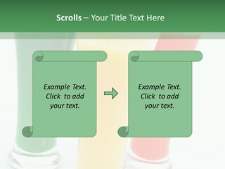 Cocktail Umbrellas White Background Cocktail Parasols PowerPoint Template