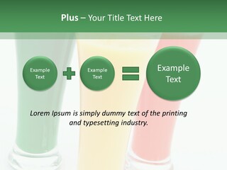 Cocktail Umbrellas White Background Cocktail Parasols PowerPoint Template