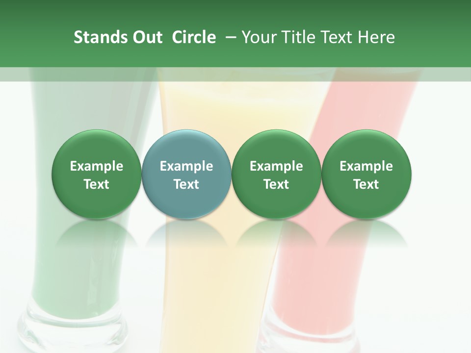 Cocktail Umbrellas White Background Cocktail Parasols PowerPoint Template