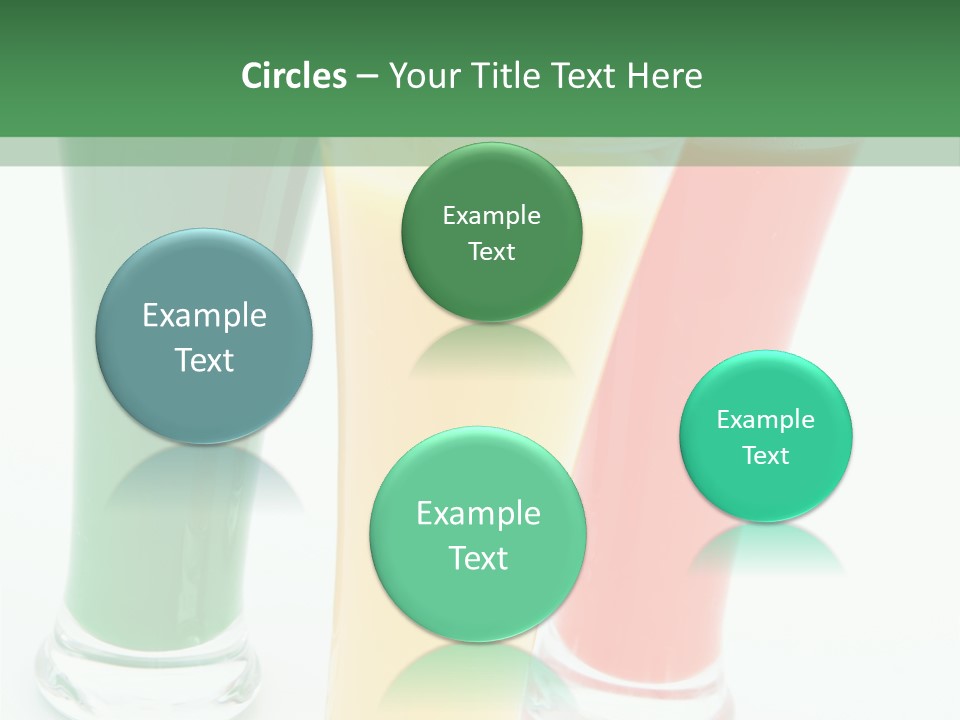 Cocktail Umbrellas White Background Cocktail Parasols PowerPoint Template