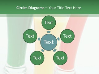 Cocktail Umbrellas White Background Cocktail Parasols PowerPoint Template