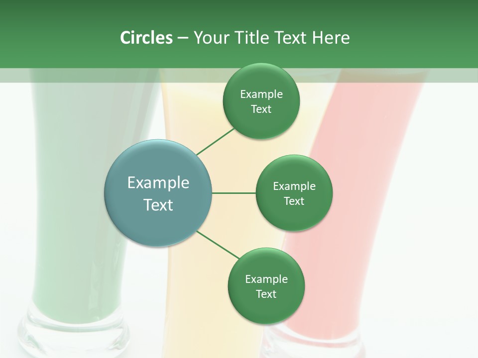 Cocktail Umbrellas White Background Cocktail Parasols PowerPoint Template