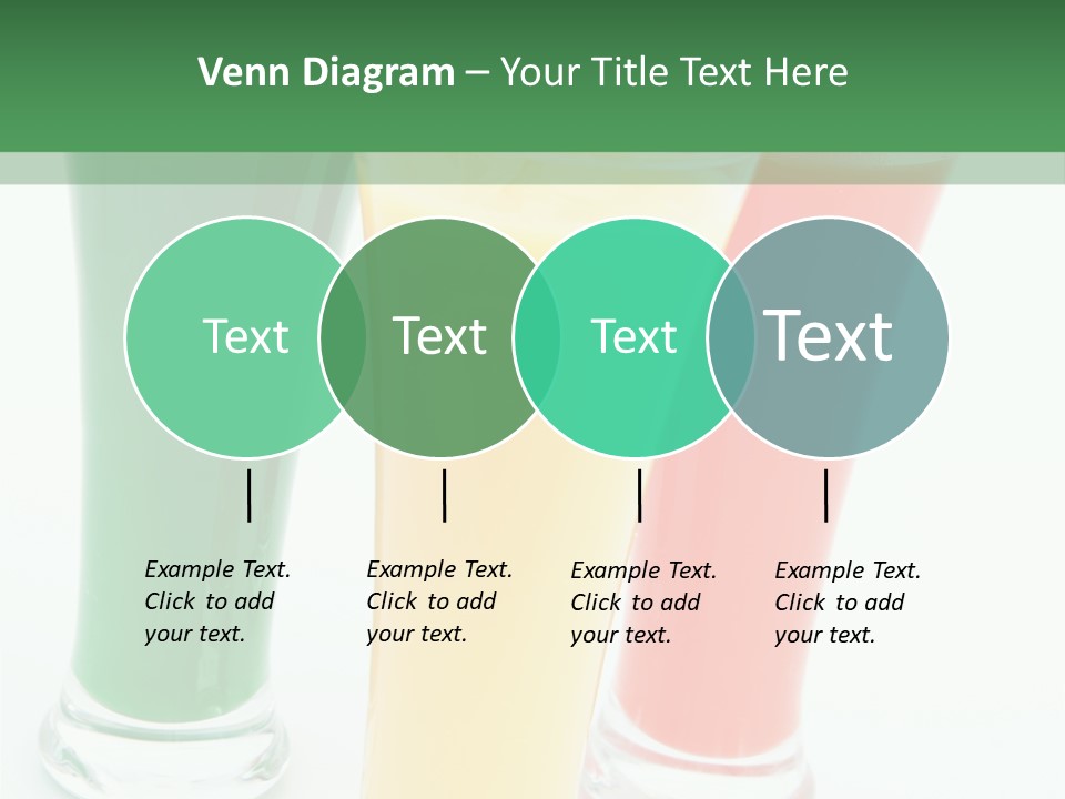 Cocktail Umbrellas White Background Cocktail Parasols PowerPoint Template