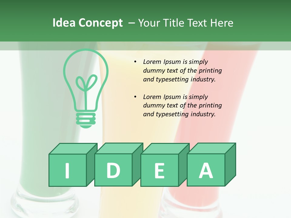 Cocktail Umbrellas White Background Cocktail Parasols PowerPoint Template