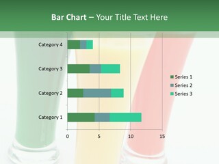 Cocktail Umbrellas White Background Cocktail Parasols PowerPoint Template