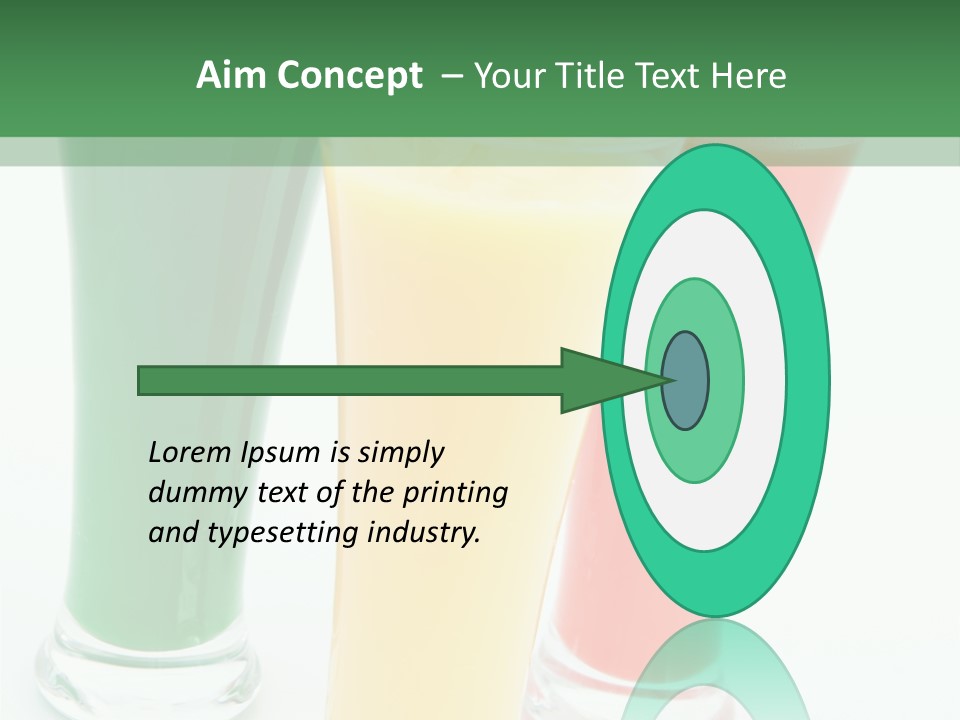 Cocktail Umbrellas White Background Cocktail Parasols PowerPoint Template