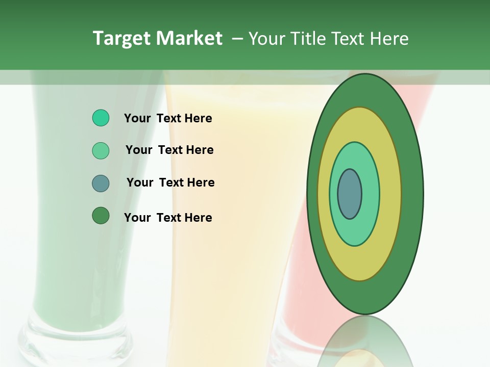 Cocktail Umbrellas White Background Cocktail Parasols PowerPoint Template