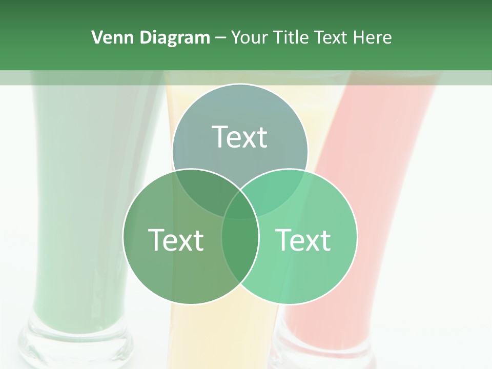 Cocktail Umbrellas White Background Cocktail Parasols PowerPoint Template