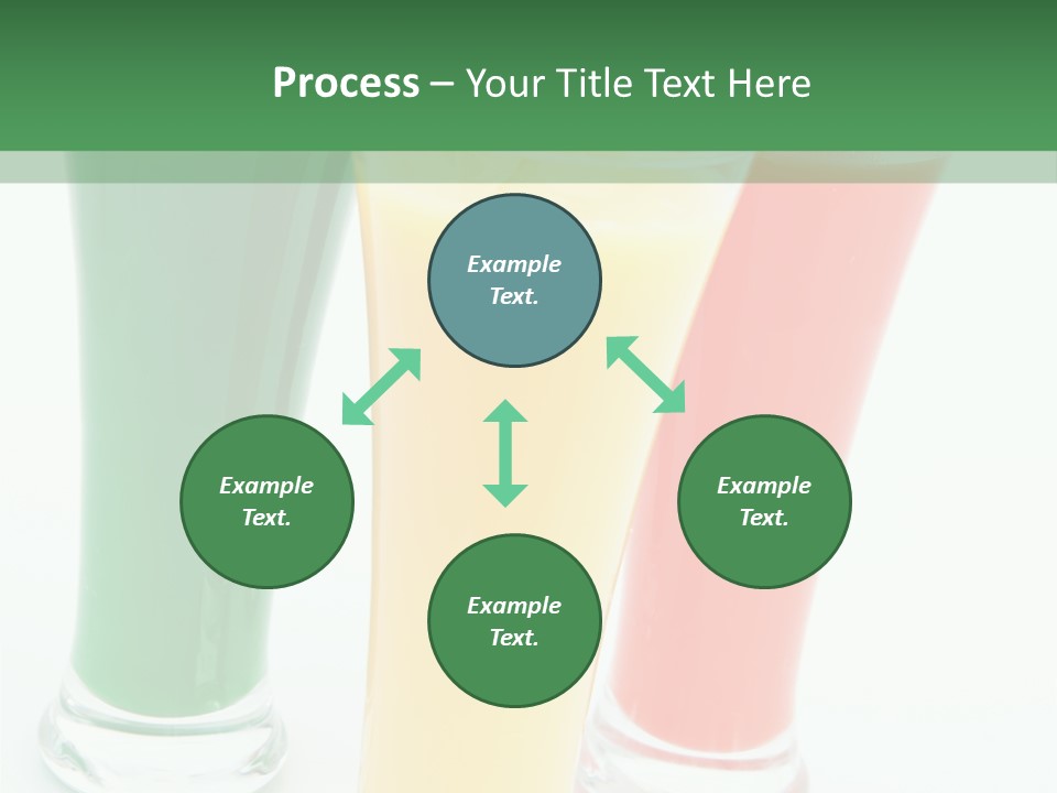 Cocktail Umbrellas White Background Cocktail Parasols PowerPoint Template