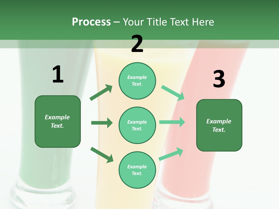 Cocktail Umbrellas White Background Cocktail Parasols PowerPoint Template