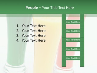 Cocktail Umbrellas White Background Cocktail Parasols PowerPoint Template