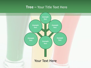 Cocktail Umbrellas White Background Cocktail Parasols PowerPoint Template