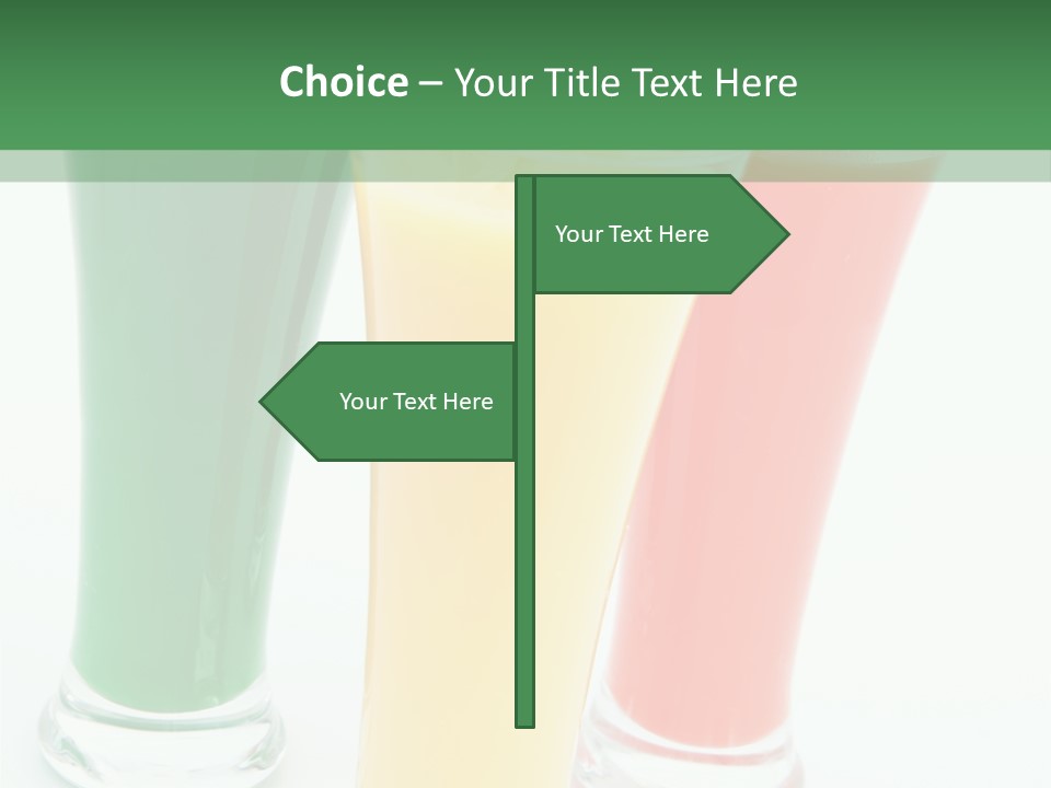 Cocktail Umbrellas White Background Cocktail Parasols PowerPoint Template