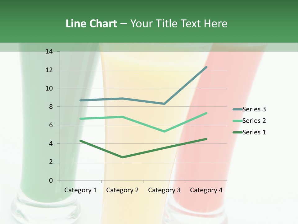 Cocktail Umbrellas White Background Cocktail Parasols PowerPoint Template