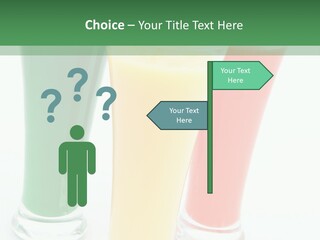 Cocktail Umbrellas White Background Cocktail Parasols PowerPoint Template