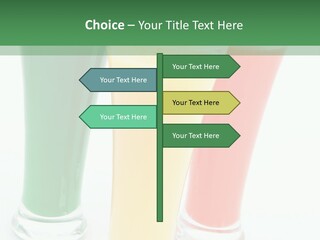 Cocktail Umbrellas White Background Cocktail Parasols PowerPoint Template