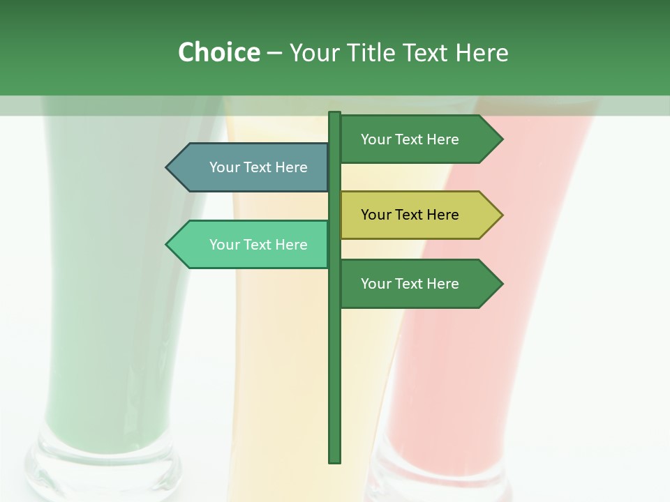 Cocktail Umbrellas White Background Cocktail Parasols PowerPoint Template