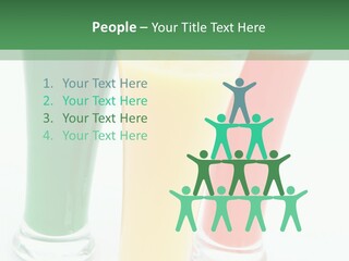 Cocktail Umbrellas White Background Cocktail Parasols PowerPoint Template