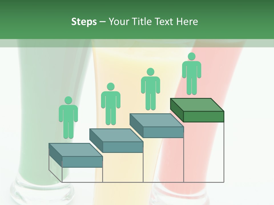 Cocktail Umbrellas White Background Cocktail Parasols PowerPoint Template