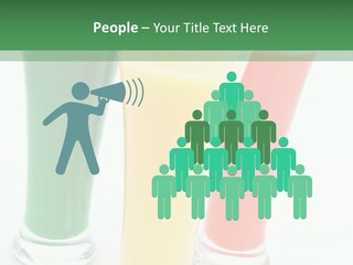 Cocktail Umbrellas White Background Cocktail Parasols PowerPoint Template