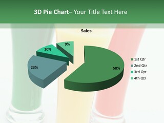 Cocktail Umbrellas White Background Cocktail Parasols PowerPoint Template