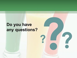 Cocktail Umbrellas White Background Cocktail Parasols PowerPoint Template