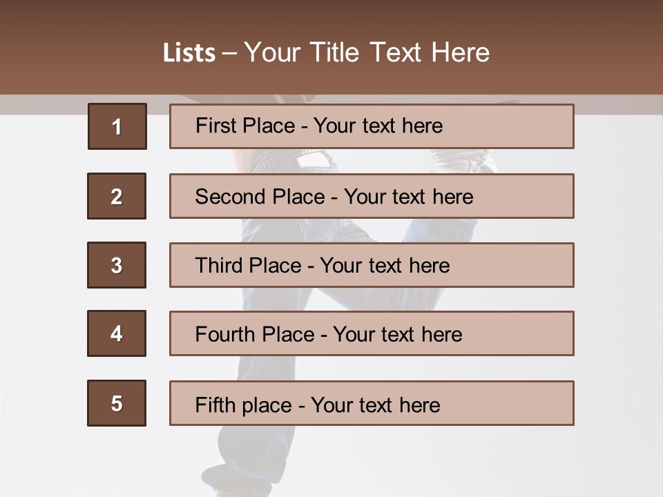 Gymnastic Vertical Fitness PowerPoint Template