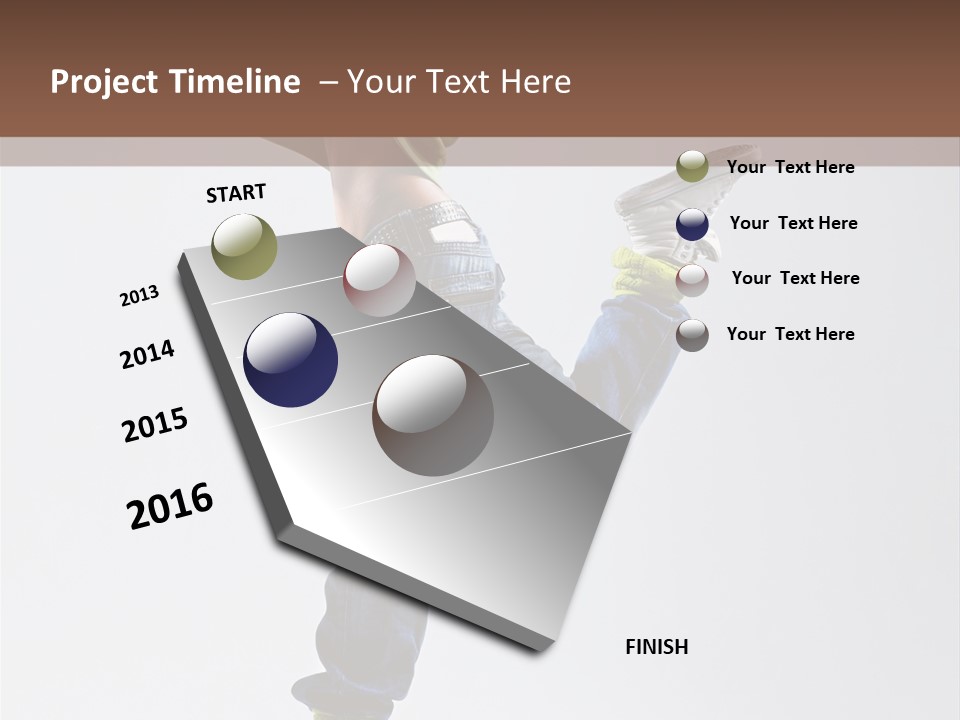 Gymnastic Vertical Fitness PowerPoint Template