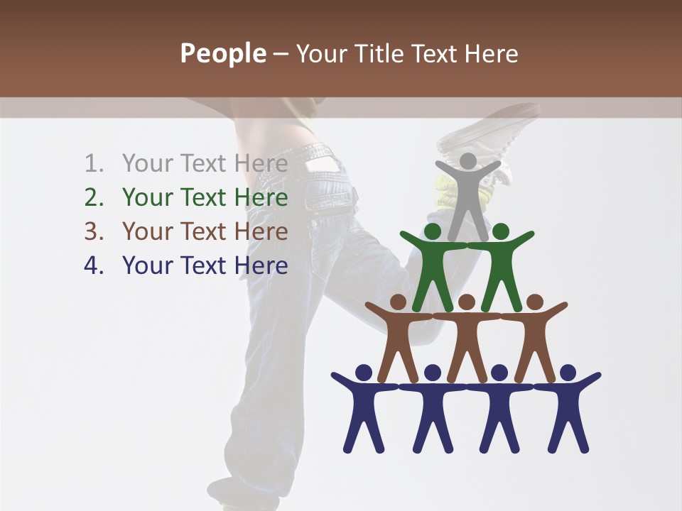 Gymnastic Vertical Fitness PowerPoint Template