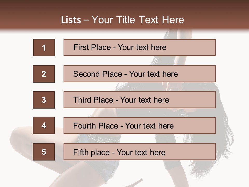 Voluptous Posing Flexibility PowerPoint Template