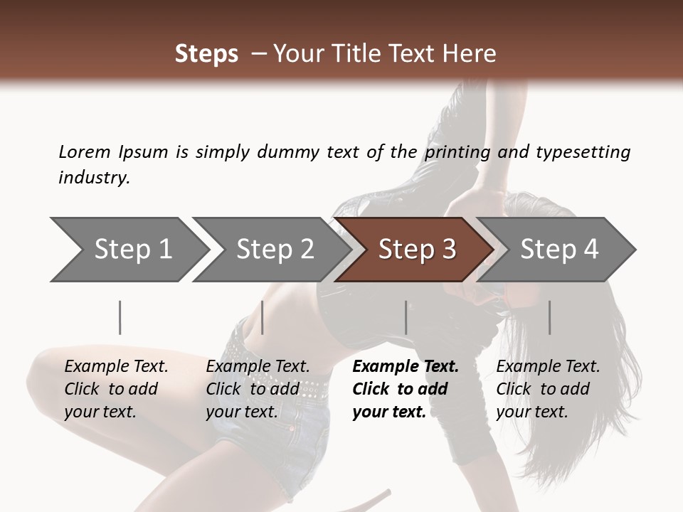 Voluptous Posing Flexibility PowerPoint Template
