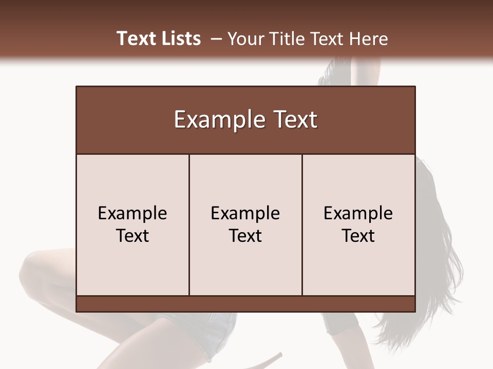 Voluptous Posing Flexibility PowerPoint Template
