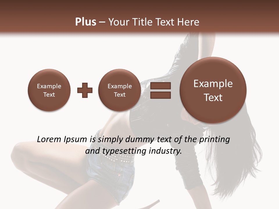 Voluptous Posing Flexibility PowerPoint Template