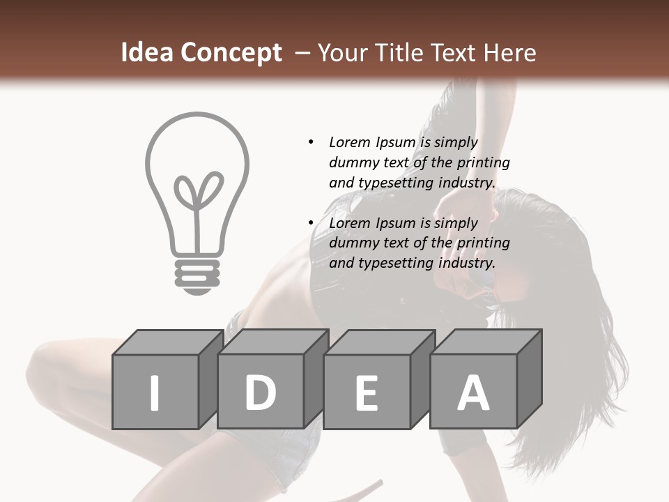Voluptous Posing Flexibility PowerPoint Template