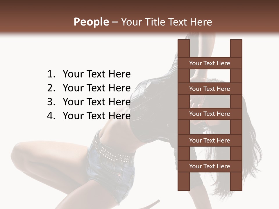 Voluptous Posing Flexibility PowerPoint Template