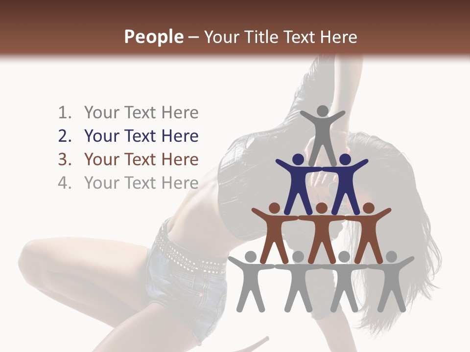 Voluptous Posing Flexibility PowerPoint Template