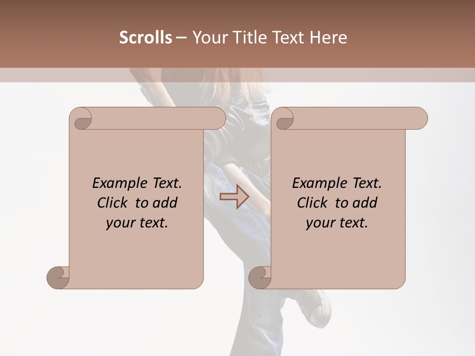 Stretching Vertical Balance PowerPoint Template