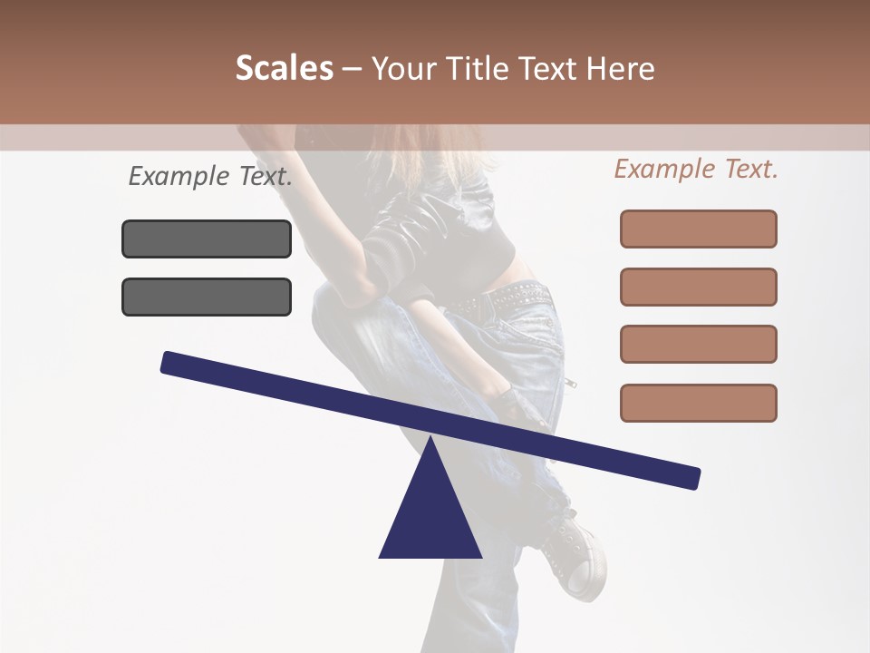 Stretching Vertical Balance PowerPoint Template
