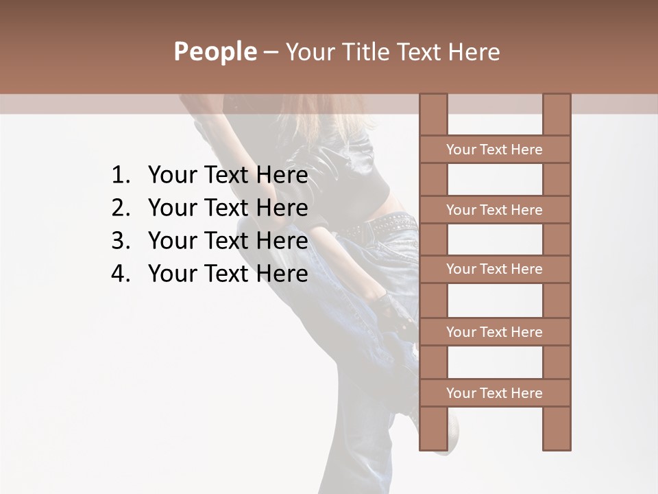 Stretching Vertical Balance PowerPoint Template