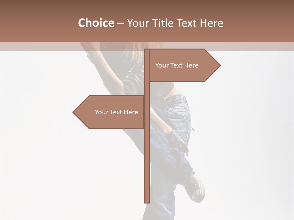 Stretching Vertical Balance PowerPoint Template