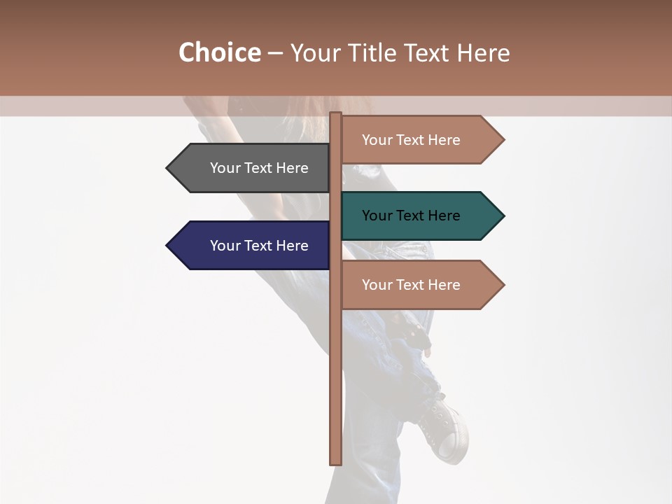 Stretching Vertical Balance PowerPoint Template