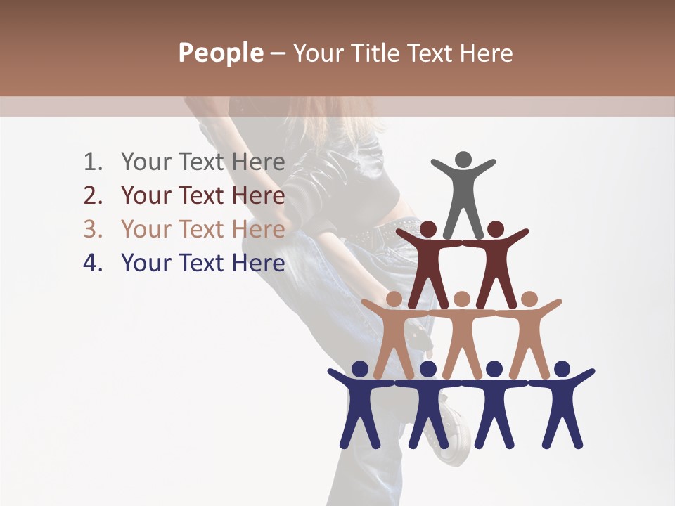 Stretching Vertical Balance PowerPoint Template
