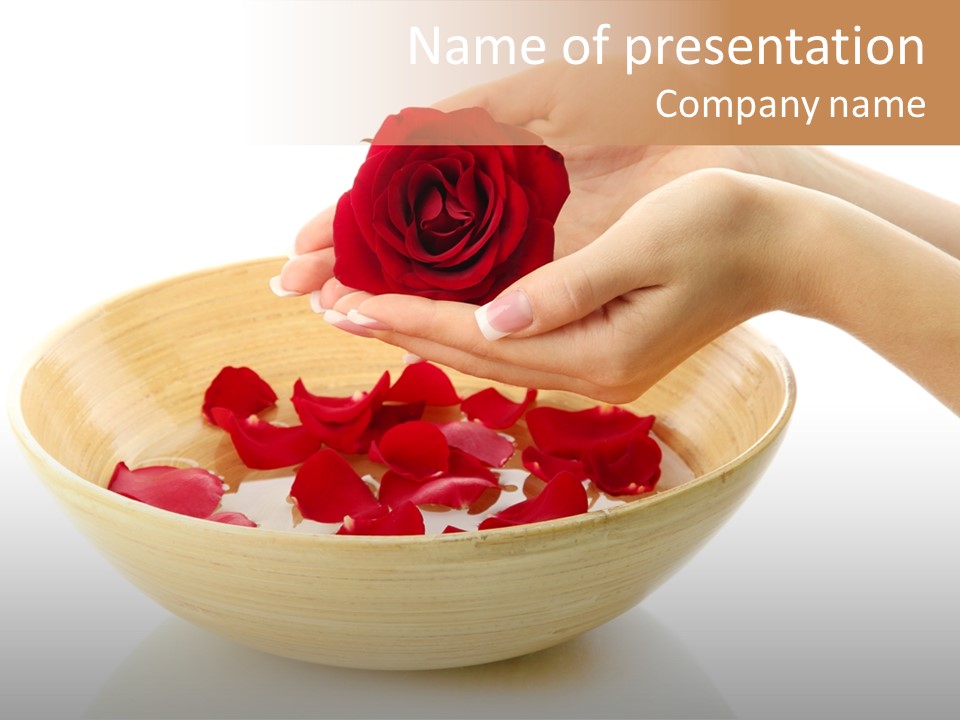 Female Water Treat PowerPoint Template