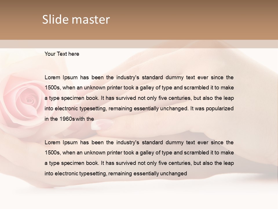 Hold Soft Beauty PowerPoint Template