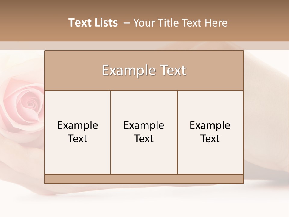 Hold Soft Beauty PowerPoint Template